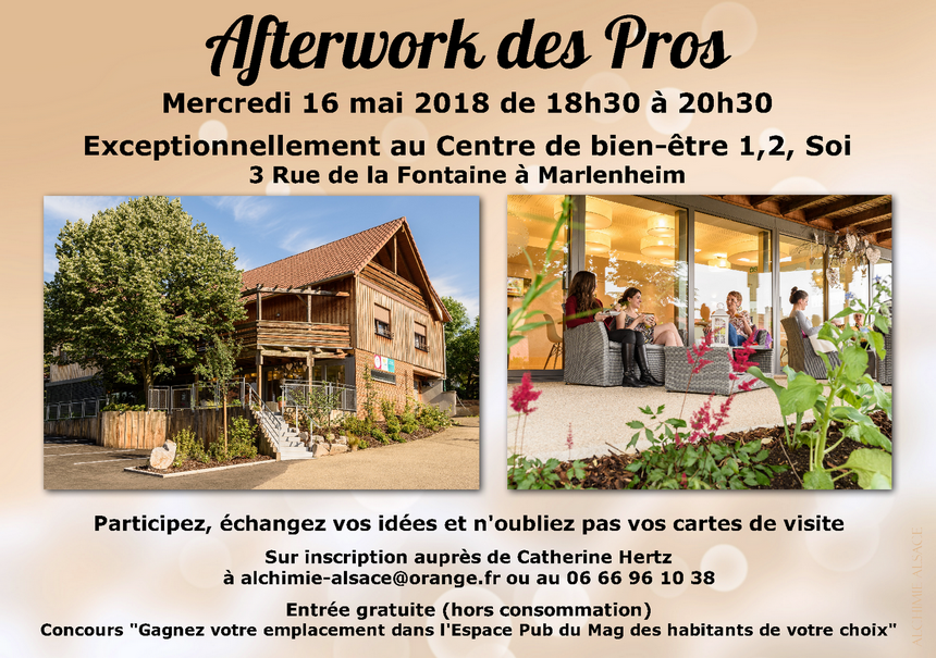 mai 2018 afterwork des pros au centre de bien etre 1 2 soi a marlenheim