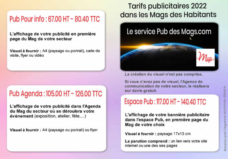 2022 tarifs publicitaires service pub des mags des habitants