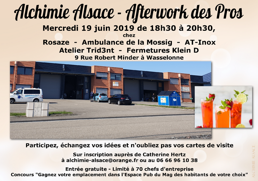 Alchimie alsace after work des pros juin 2019 wasselonne