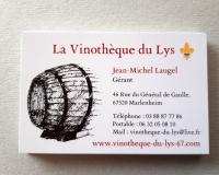 Creation de cartes de visite vinotheque du lys a marlenheim